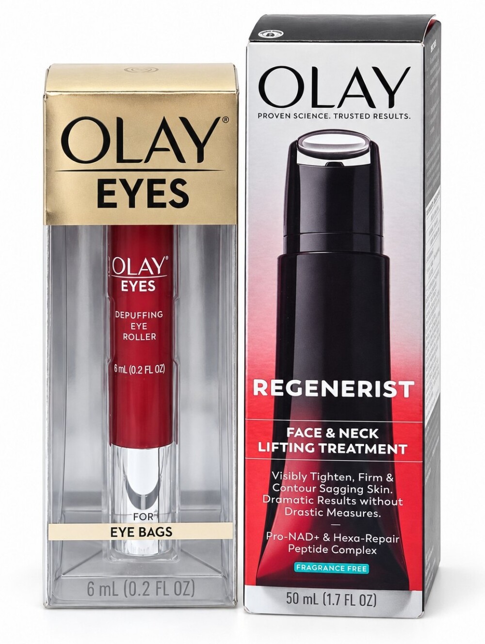 OLAY Regenerist & OLAY Eyes Red and Gold Skincare Duo